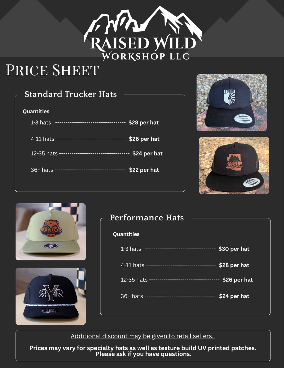 Custom hats