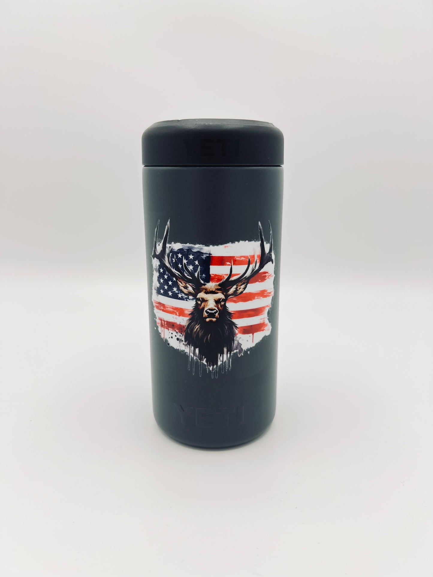 American flag Elk sticker